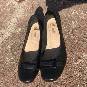Clark’s Collection Black Soft Cushion Flats 10